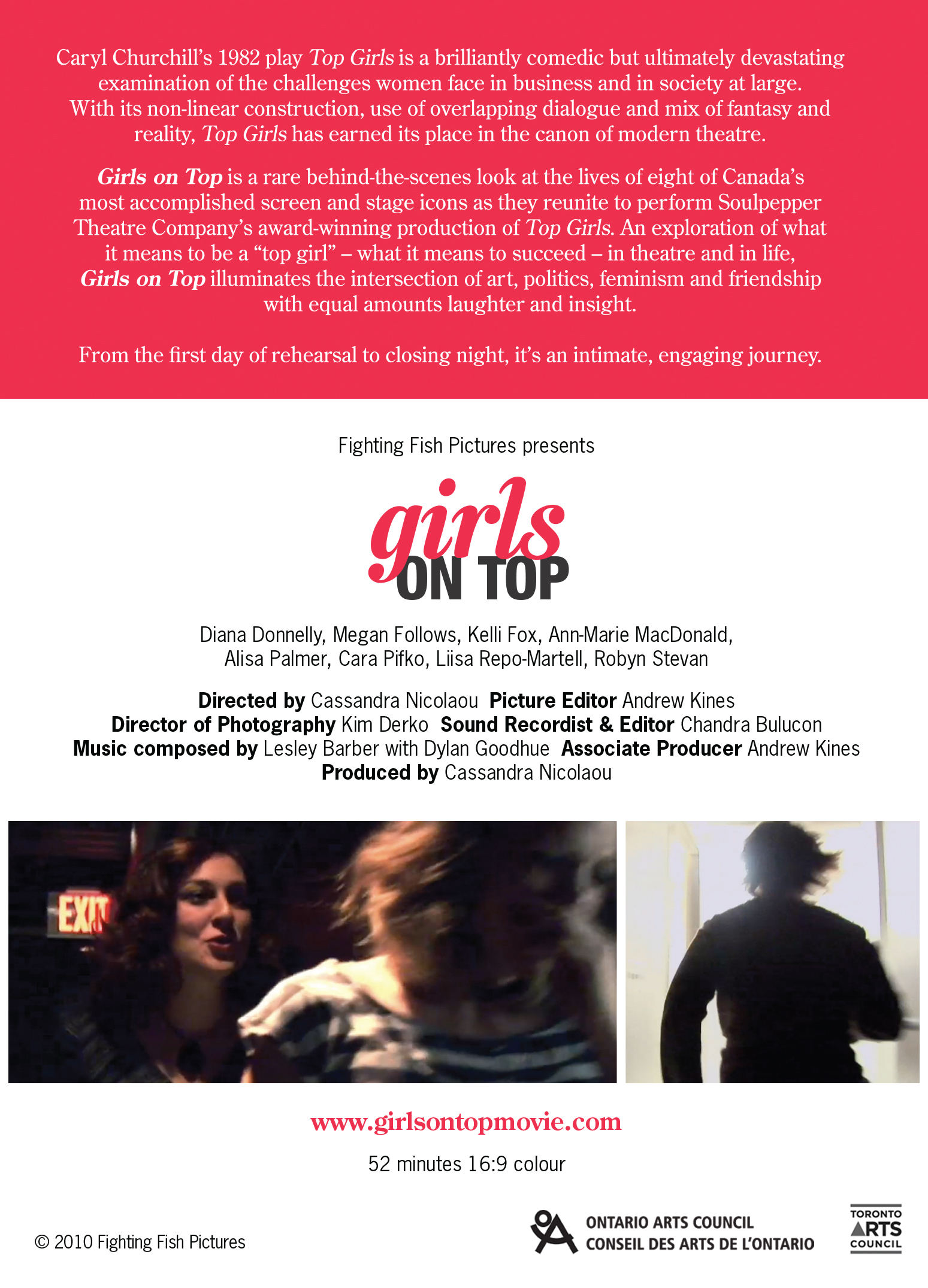 A DVD cover design for Girls on Top documentary